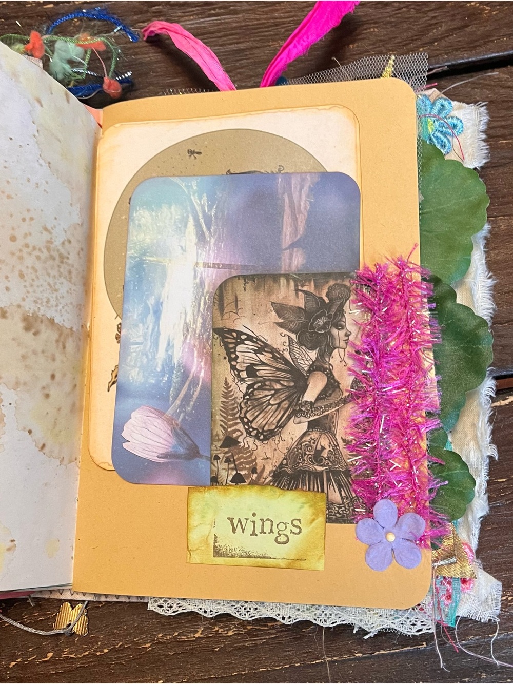 Fairy Junk Journal Grungy Floral Woodland Forest Boho Softcover 3 Signatures - Picture 14 of 16